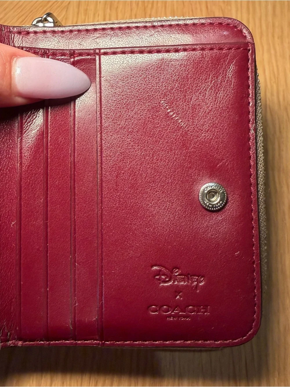 Coach x Disney Small Zip Wallet Mickey Mouse Patch